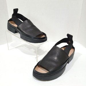 Trippen Allee Womens Leather Slingback Sandals Black Size 38 Ankle Strap Shoes